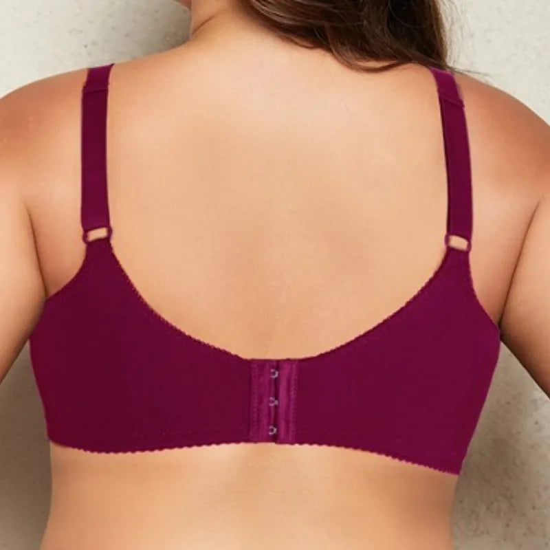 Women’s Bra for Large Bust – Solid Color, Seamless, Breathable, Thin Unlined with Underwire, Plus Size 95D-110D Lingerie