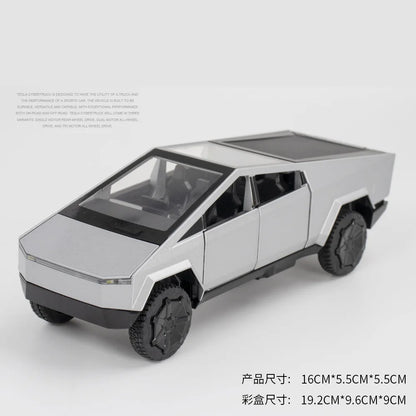 1:32 Tesla Cybertruck Alloy Car Model Diecasts & Toy Vehicles Toy Cars Pickup Truck Kid Toys For Children Christmas Gift Boy Toy