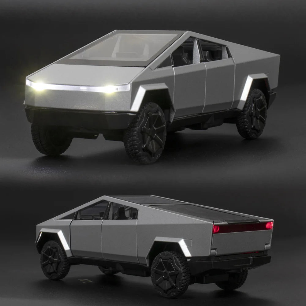 1:32 Tesla Cybertruck Alloy Car Model Diecasts & Toy Vehicles Toy Cars Pickup Truck Kid Toys For Children Christmas Gift Boy Toy