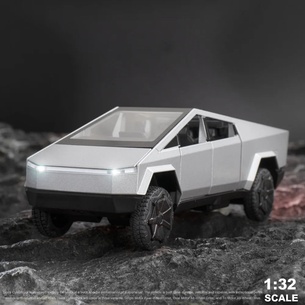 1:32 Tesla Cybertruck Alloy Car Model Diecasts & Toy Vehicles Toy Cars Pickup Truck Kid Toys For Children Christmas Gift Boy Toy